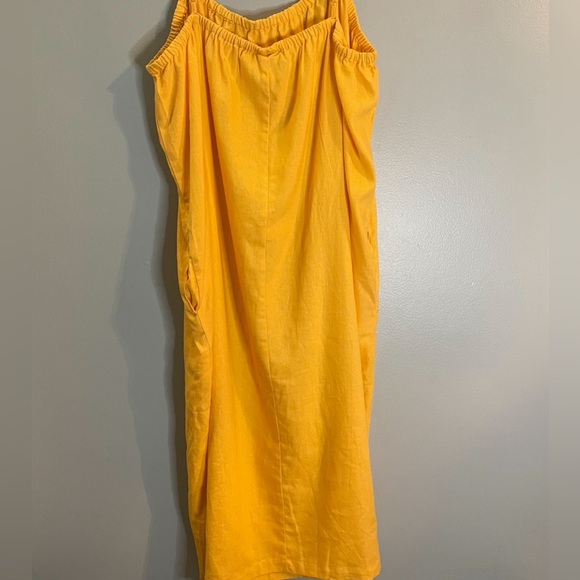 A NEW DAY Women's Easy Linen Blend Strappy Dress, Orange SZ/XXL NWT - Picture 4 of 9